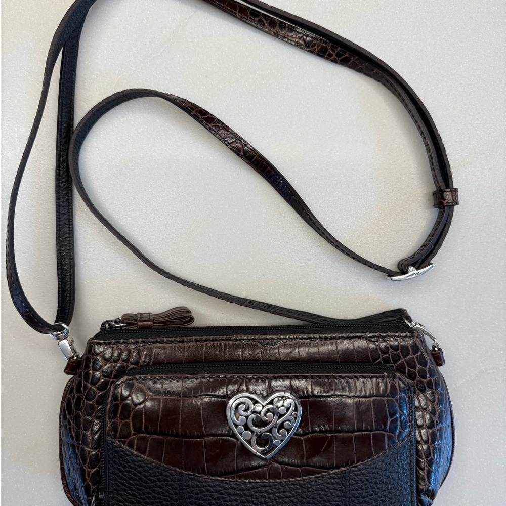 Elegant Brighton Black and Brown Women's Bag.